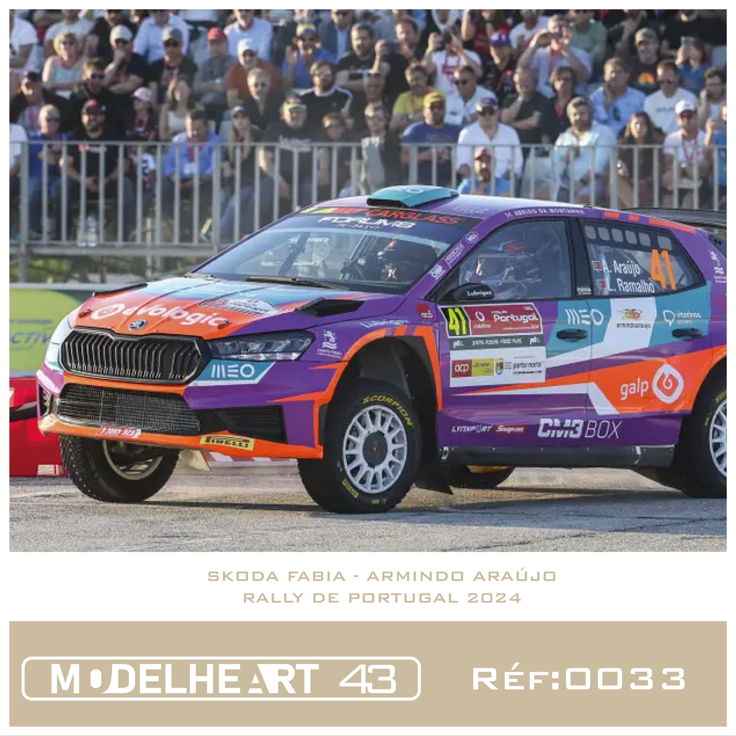 Decalque Skoda Fabia RS RALLY2 - Armindo Araújo