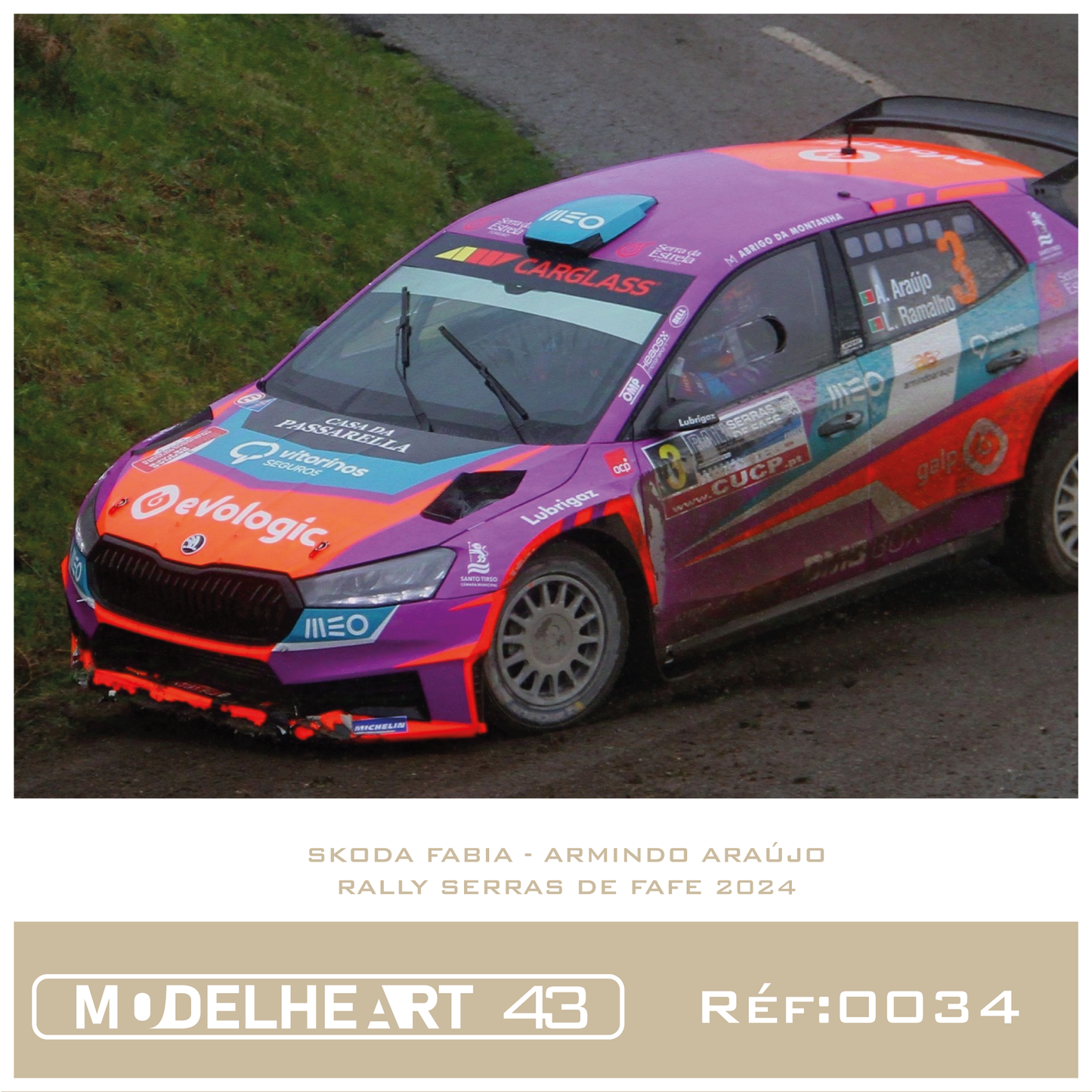 Decalque Skoda Fabia RS RALLY2 - Armindo Araújo